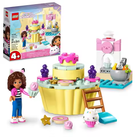 LEGO 10785 Gabby's Dollhouse Kuchis Bakery Set with Gabby and Kuchi Figures Dollhouse Kitchen Playse