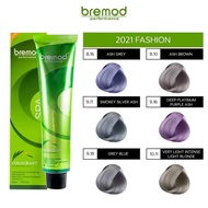 Bremod Hair Color Hair Dye Fashion Trend Color (Ash /Ash Gray / Purple Ash /Blue /Green) 100 ml