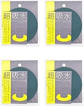 Aion 183-DB Water Absorbing Coaster, Sponge, Round, Dark Blue, 3.5 x 3.5 inches (9 x 9 cm), 1 Piece 