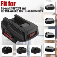 M18V18 for Milwaukee V18 Battery Adapter, for Milwaukee M18 & for Dewalt 20V Battery to for Milwauke