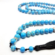 GOLD YELLOW FIBER TURQUOISE STONE TASBIH 99 PELLETSOriginal