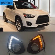 1 Set LED DRL Daytime Running Lights Daylight Waterproof Fog Head Lamp For Mitsubishi ASX 2013 2014
