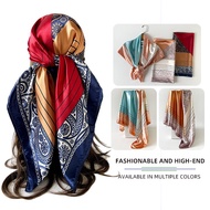 European American Fashionable Temperament Silk Scarf 90cm Square Scarf Female Scarf Simulation Silk 