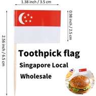 🇸🇬 Food Toothpick Flag Singapore Flag National Day Restaurant Singapore Snack Party Event Decoration