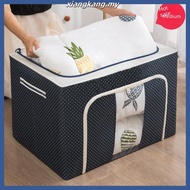 35L/80L/110L Large Capacity Foldable Cotton Linen Storage Box Steel Frame Storage Extra Large Box