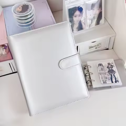 A5 A8 Blue Denim Fabric with Love DIY Binder Cover Notebook Cover Diary Agenda Planning Paper Cover 