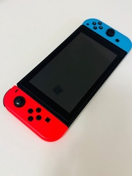 🎮 任天堂 Nintendo Switch HAC-001 初代32GB霓虹藍紅主機＋Dock火牛＋方向盤｜少用