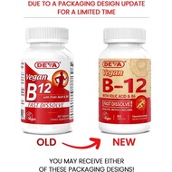 Deva, Vegan B12 with Folic Acid & B6, 90 Tablets