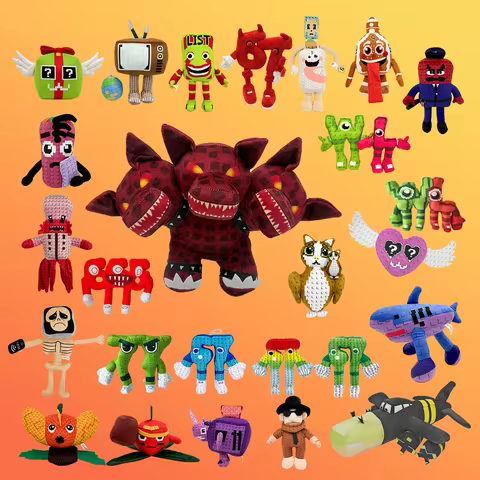 2026 Steal Brainrot Plush Toys Cute NO.67 Brainrot Plush Dolls Game Plushie WL Yellow Cat Stuffed Do