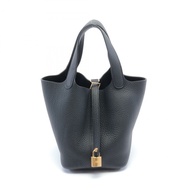 HERMES Picotin Lock PM 手提包 W Taurillon Clemence GHW 黑色