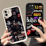 HK-9 Beatles Shockproof Casing for Black and White Silicone iphone 11 12 Mini 13 Pro Max