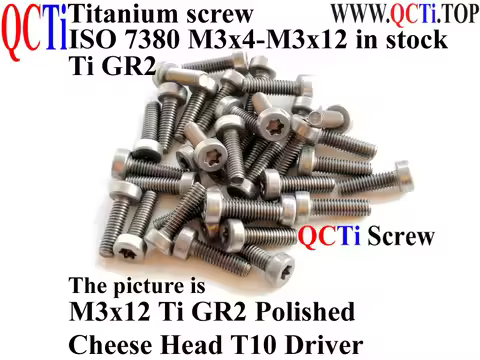 ISO 14580 M3 Titanium screws M3x4 M3x5 M3x6 M3x8 M3x9 M3x10 M3x12 Torx T10 Driver Socket Cap Head Ti