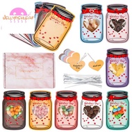 Gift Card Valentines Day Card for Kids 48 Pack Candy Jar School Gift Exchange Cards Bag Set for Clas