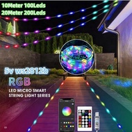 2M/5M/10M/20Meters Smart Music Sync APP DC5V 2811IC USB Ws2812b RGBIC Led Light Strip Waterproof Led