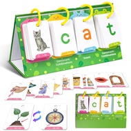 129 Pcs CVC Word Games Spelling Toy Double-Sided Card Interactive Spelling Game Word Build