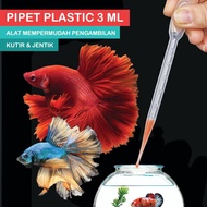3ml Plastic Pipette For Picking Media For Cuttlefish DM Ncuk Daphnia Magna Betta Fish Water Fleas