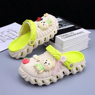 Women's Breathable Perforated EVA Slippers, Anti-Slip Comfortable Casual Mules, Fashionable House Sl