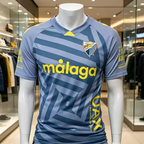 2026 Malaga CF Away Soccer Jersey Men T-shirt Casual Quick Drying Suitable for Daily and Training Li