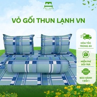 Vietnamese cold elastic pillowcase/pillowcase with striped pattern size: 40 x 60cm, 50 x 70cm, 35 x 