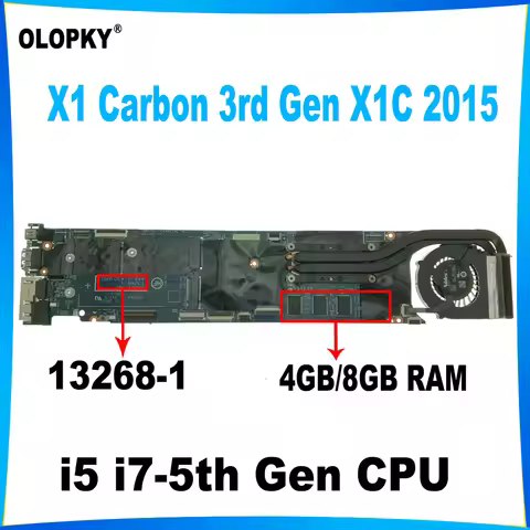LMQ-2 MB 13268-1 for Lenovo ThinkPad X1 Carbon 3rd Gen X1C 2015 Laptop Motherboard i5 i7-5th Gen CPU