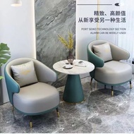 French Country Single Sofa Chair Small Apartment Balcony Home Living Room Bedroom Leather Light Luxu