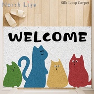 Cartoon Cute Wire Loop Carpet Entry Door Porch Dust-removing Anti-slip Floor Mats Household Scraping Mud Pvc Cuttable Floor Mats