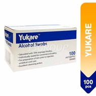 Yukare Alcohol Swabs / Individually Wrapped 70% Isopropyl Alcohol Sterile Hygienic, 100 Pieces