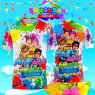 เสื้อยืดชายและหญิง เสื้อยืดสงกรานต์2568 เสื้อฮาวายผู้หญิง Hawaii Casual T-Shirt Popular Songkran T-S