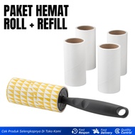 Dust Cleaner Roll Package + Refill Clothes Hair Remover Soft Cat Hair Remover Roller Dust Remover Ro