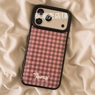 Phone Case Suitable for iPhone 11 12 13 14 15 16 17 Pro max Plus Air Leather Pattern Checkered Dachs