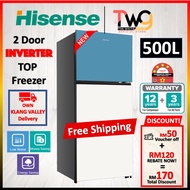 [FREE SHIPPING] Hisense 500L 2 Door Freezer Inverter Refrigerator Fridge Peti Sejuk  RT549N4ABU RT549N4AWU / RB548N4ABN