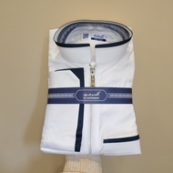 AL Haramain Robe Premium Adult Men's Robe/ with Zipper Combination (21) - White, 46 (TEENAGERS) T7C0