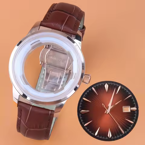 40mm Case 35mm Dial NH35 Arched glass Watch Case For Cocktail Dial Hands No Luminous For Presage sei