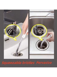2 piezas Limpiadores de desagüe, adecuados para lavabo del baño y la cocina, desatascan los desagües obstruidos, herramienta de eliminación de cabello y residuos
