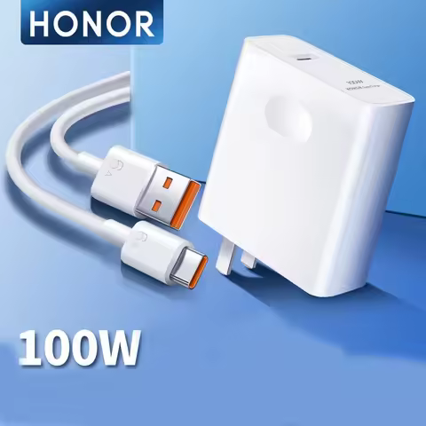 Honor 100W EU US SuperCharge Fast Charger 6A Usb Type C Cable For Honor 100 90 80 70 60 Pro 50SE V40