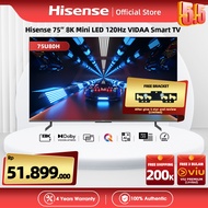 Hisense 75 inch Quantum dot ULED 8K Smart Android Digital TV - 75U80H
