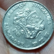 Koleksi koin uang 20 cent dollar singapura tahun 1985