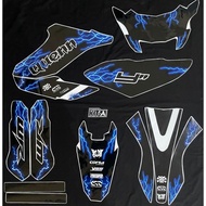 decal stiker WR 155 custom sticker WR Motif Petir Hitam Biru