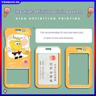 Cartoon Spongebob Squarepants Mrt Card Holder Cute Student Card Holder Kids Lanyard Card Holder Protective Card Cover For Couple Fenghao_sg