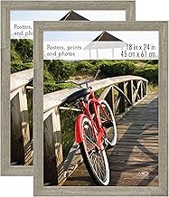 MCS 18x24 Inch Museum Poster Frame, Barnwood, Set of 2