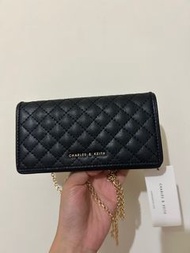 小ck 經典菱格包（可手拿/附可拆金鍊斜背長背帶）