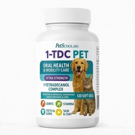 1TDC Dental & Joint Health Softgel Supplement for Dogs & Cats, Supports Oral Health, Stamina, Mobili