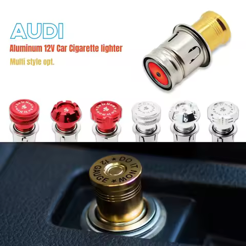 Aluminum 12V Car Cigarette lighter For audi A1 A3 A4 A5 A6 Q5 B6 B7 B8 C6 C7 cars accessories