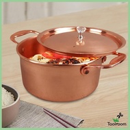 [ Korean Ramen Pot Kimchi Soup Pot Cookware Copper Hotpot Pot Multipurpose Pot for Ramyun Picnic Noo