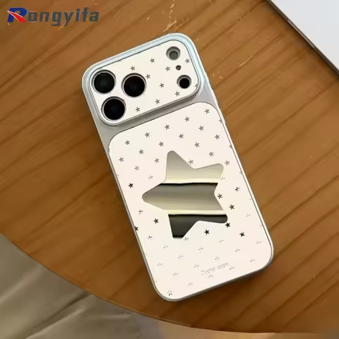Cute Hollow Stars Mirror Phone Case For Huawei Mate 80 70 Air 60 50 40 30 Pro Max Plus Honor 60 Pro