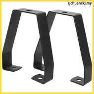 2 Pcs Heavy Duty Back Support Bracket Backrest Motorcycle 11.20X10.80X2.50CM Black sjchuanckj