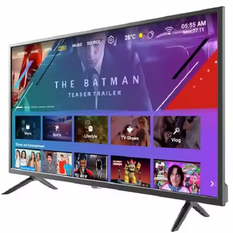 Accept Custom Smart TV Full HD 1080P 4k 32 42 43 50 55 65 75 Inch Android LED TV Flat Screen Televis