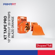 Kt Tape Pro 10" Precut 20 Strips Blaze Orange