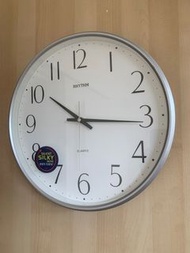 日本Rhythm 麗聲石英靜音掛鐘