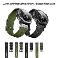 [Leather watchband branch]Tactix for Garmin Fenix 7X braided nylons Strap Fenix 6X Pro/Fenix 5X Garmin 22mm26mm Quick Release Nylon Replacement Strap